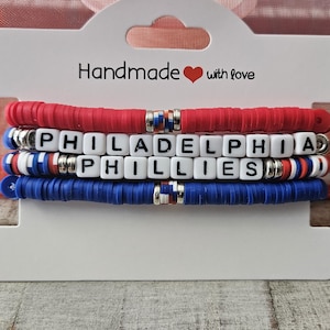 Philadelphia Phillies Inspired bracelet set