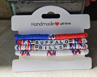 Buffalo Bills inspired bracelet set