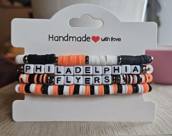 Philadelphia Flyers Inspired bracelet set