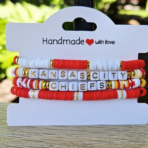 Juego de pulseras inspirado en los Kansas City Chiefs
