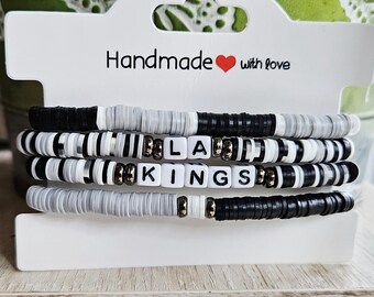 Los Angeles Kings Inspired Beaded Bracelet Set
