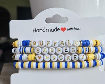 Buffalo Sabres inspired bracelet set*