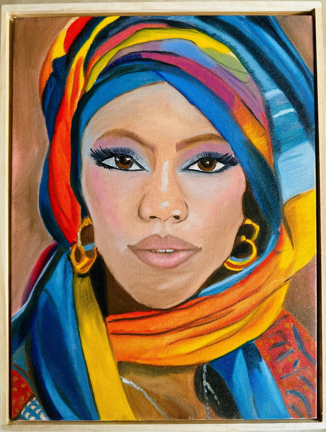Abstract Painting Portrait African Woman - Etsy
