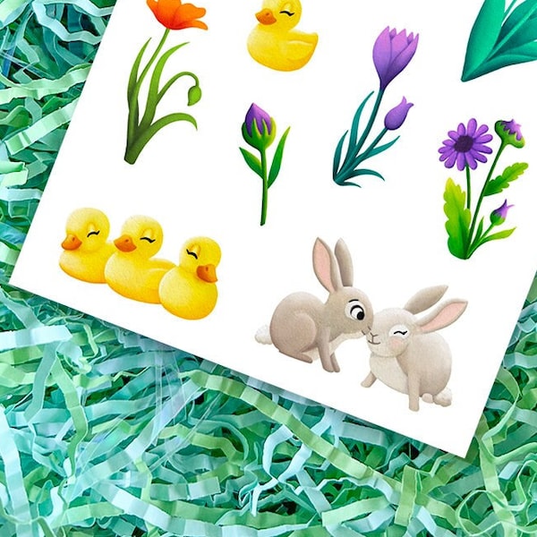 Cute Springtime Sticker Sheet