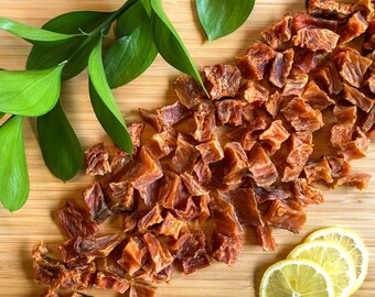 Crunchy Salmon Bites for Dogs & Cats, Healthy Treats, Highly Digestible, All-Natural, Dehydrated, Single-Ingredient, Clean, Handmade, USA