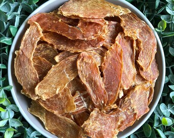 Crispy Chicken Strips for Dogs & Cats, Healthy Treats, Highly Digestible, All-Natural, Dehydrated, Single-Ingredient, Clean, Handmade, USA