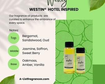 Hotel Scent Fragrance Diffuser Oil  -Westin Hotels® Inspired- Hotel Collection