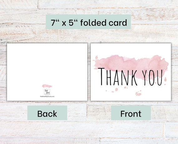 Can I Fax a Thank-you Note? 洋書 Thank You Card Printable | Pink
