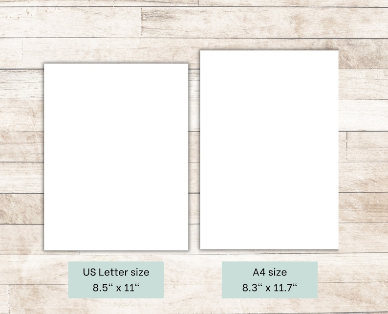Printable Stationery, Cottagecore Flower Garden Home, US Letter, A4