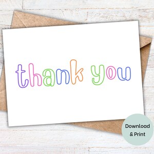Printable Thank You Card | Appreciation Card | Instant Download | Greeting Card | Thank You Note