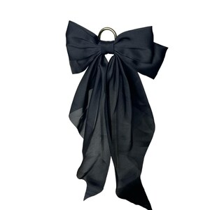 Stylish Hair Bow Clip Black
