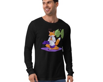 Yoga Fox -Long-Sleeve Unisex T-Shirt