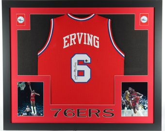 Julius Erving Autographed New York Nets Custom Jersey Inscribed Dr J