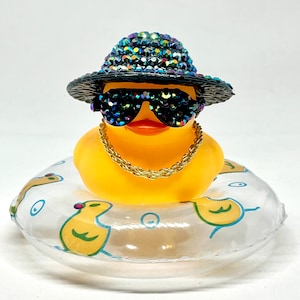 Rhinestone beach ducks Black duck