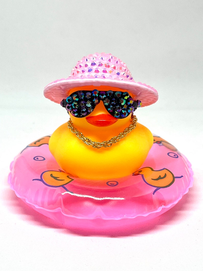 Rhinestone beach ducks Pink duck