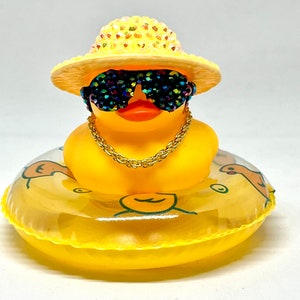 Rhinestone beach ducks Yellow duck