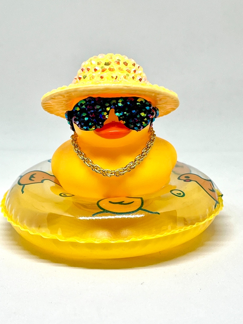 Rhinestone beach ducks Yellow duck