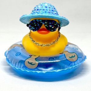 Rhinestone beach ducks Blue duck