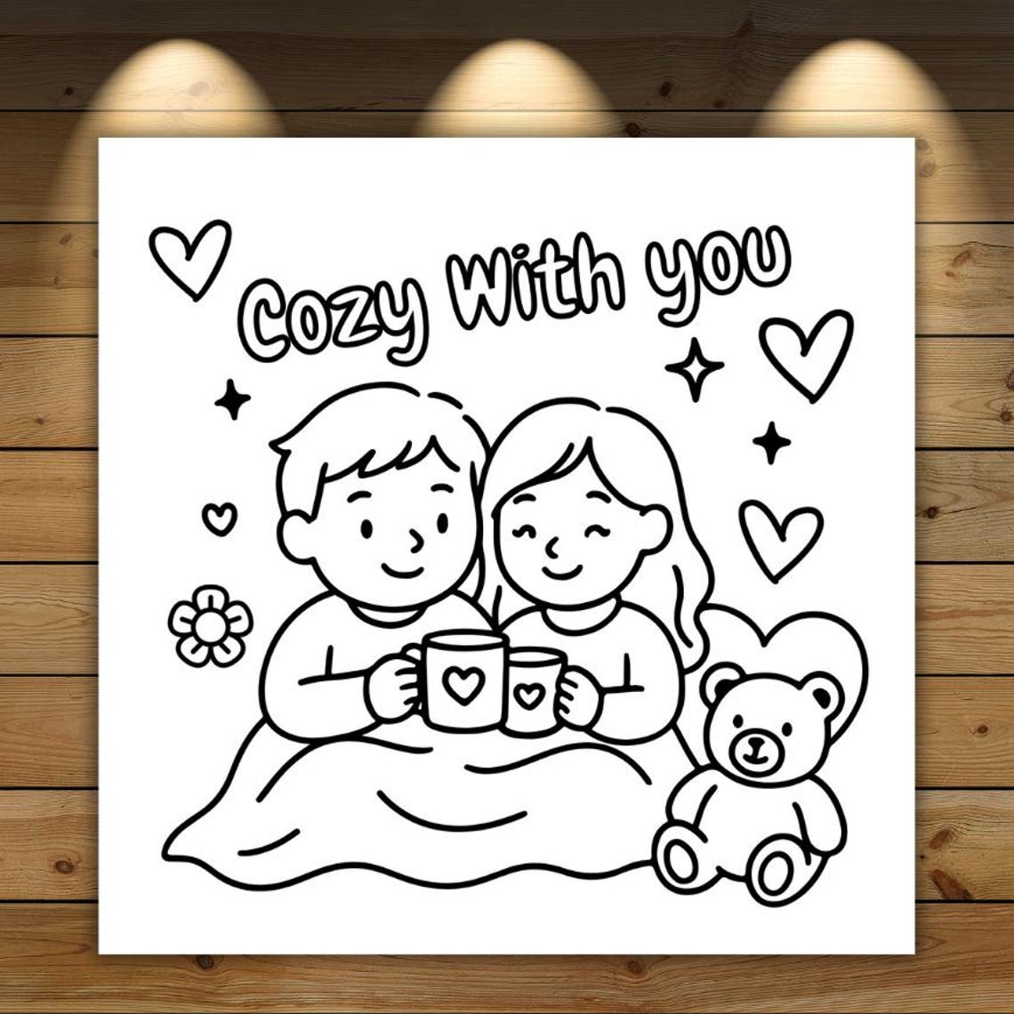 Cute Love Easy & Romantic Coloring Book, Bold and Simple Coloring Pages ...