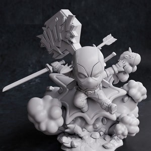 Cute Movie Figure Deadpool STL 3D Printing Digital File Movie Character Figure 0123