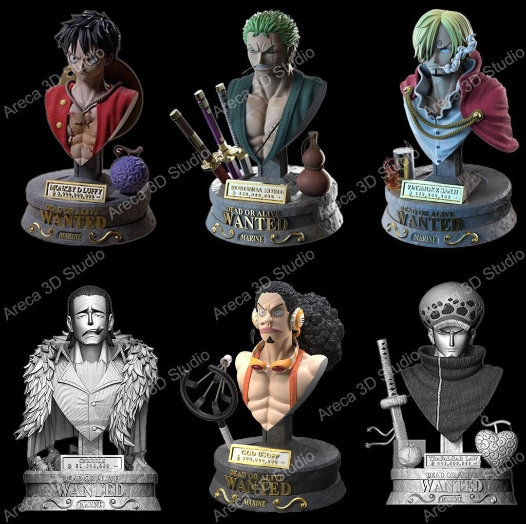 3D file One Piece - Luffy wanted poster 🧲・3D printer model to