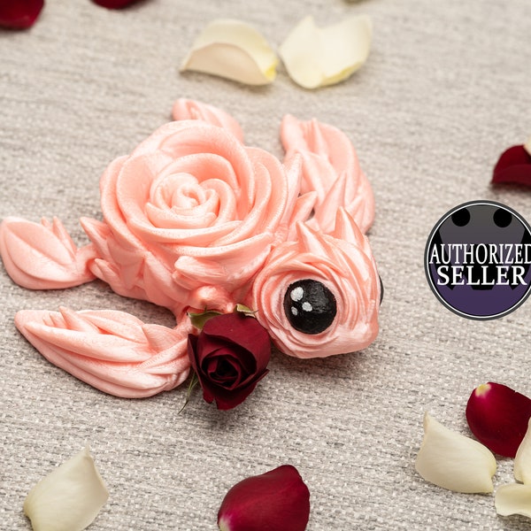 Pink Rose Turtle Gift for Easter, 3D Print Collectible, Fidget Tool, Flower, Floral Alternative, Spring