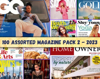Exclusif 100 magazines assortis BUNDLE PACK 2, sortie 2023 Magazines numériques Tech, Finance, Gaming, Home, Gardening, Celebrity Mags !