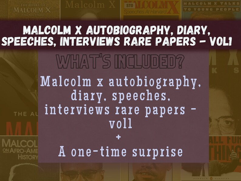 Malcolm X Autobiography Diary, Speeches, MALCOLM X Interviews History