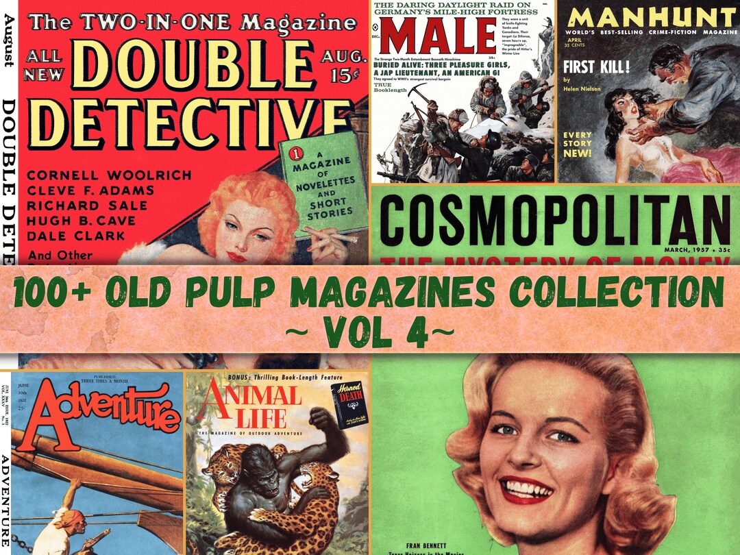 Old Pulp Magazines MEGA Collection VOL 4 100 Old Pulp Etsy