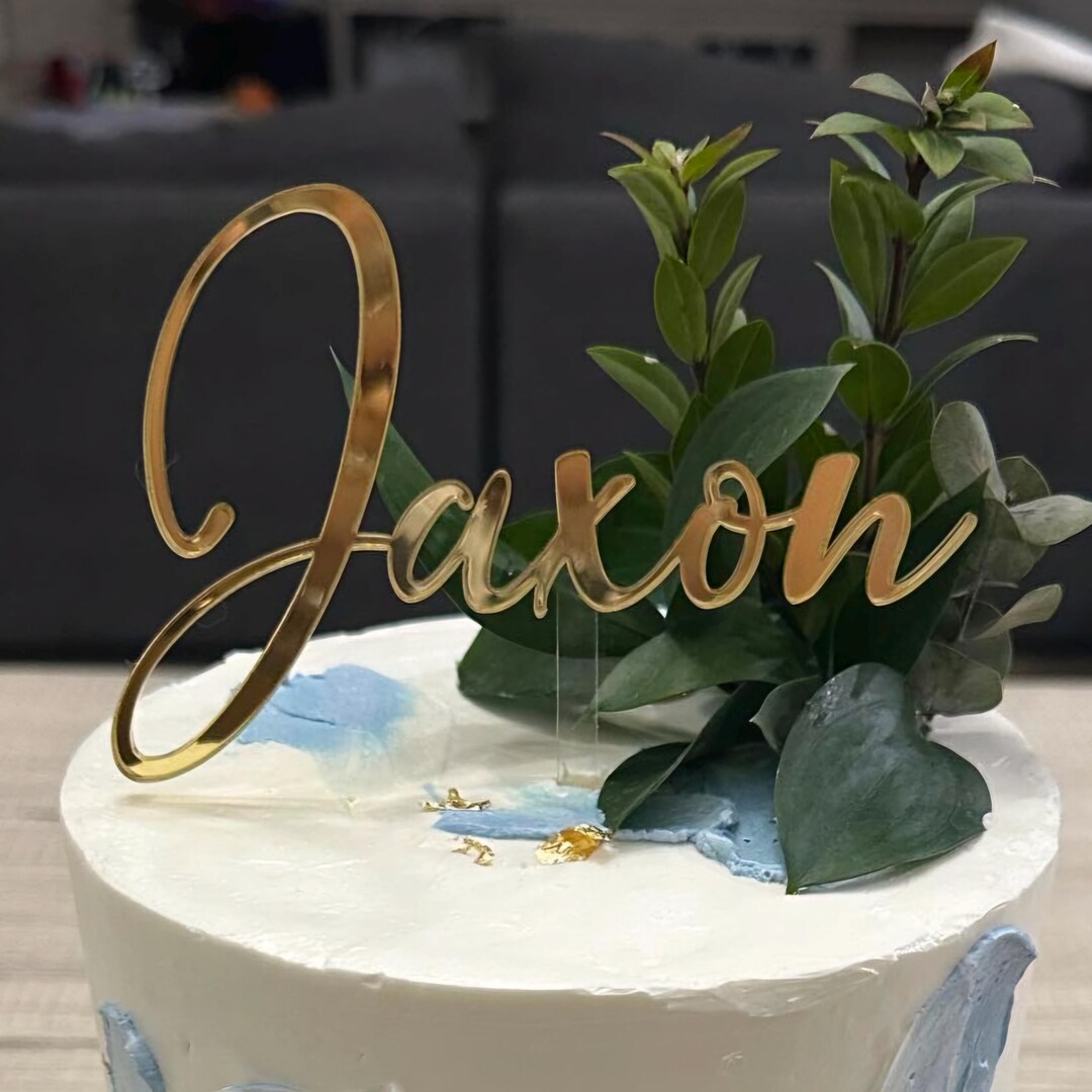 Personalized Name Cake Topper | Custom Birthday Cake Topper | Baptism ...