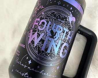 Fourth Wing Engraved Tumbler Dragon Fantasy Booktok Cup