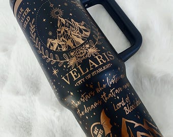 ACOTAR Velaris City of Stars In My Fantasy Era Engraved Tumbler Cup for Book Lover Gift Bookish Reader Tumbler Booktok Tumbler Cup Tumbler