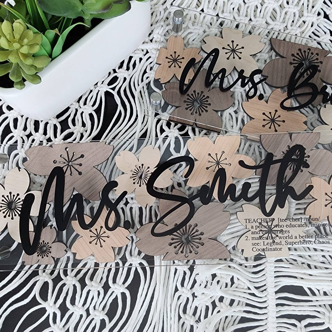 Teacher Appreciation Gift Name Plaque for Teacher Thank You Gift for