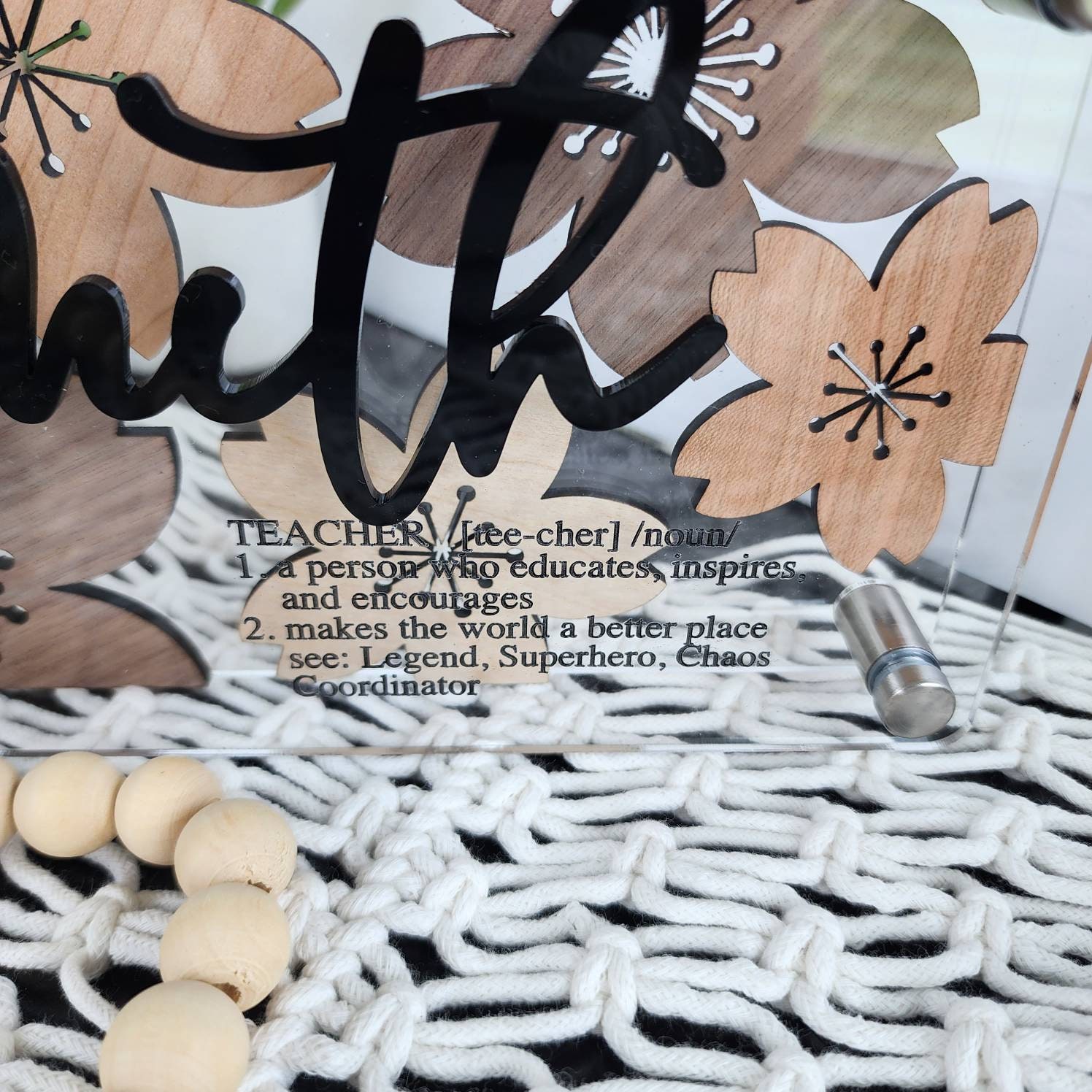 Teacher Appreciation Gift Name Plaque for Teacher Thank You Etsy