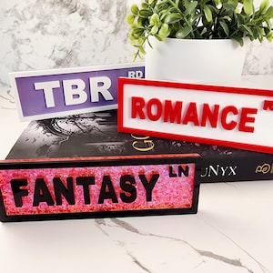 Bookshelf Library Sign for Book Nook Street Sign Decor for Book Lovers Gift for Her Personalized Bookish Decor Smut Romance Reader Gift