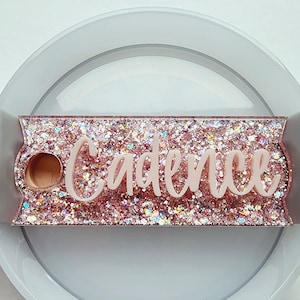 Customize Tumbler Name Plate 40oz 30oz 20oz Tumbler Personalized Name Plate Personalized Tumbler Name Plate Lid Quencher Lid Name Tag