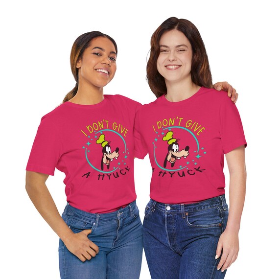Disney Cartoon Tee for Fun-Loving Souls, I Don't Give a Hyuck Shirt, Short Sleeve Tee, Casual Wear, Gift for Friends, Disney Fans