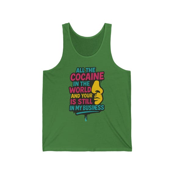 Statement Tank Top, Bold Graphic Tank Top, Summer Workout Tank, Street Style Casual Wear, Bold Printed Tank