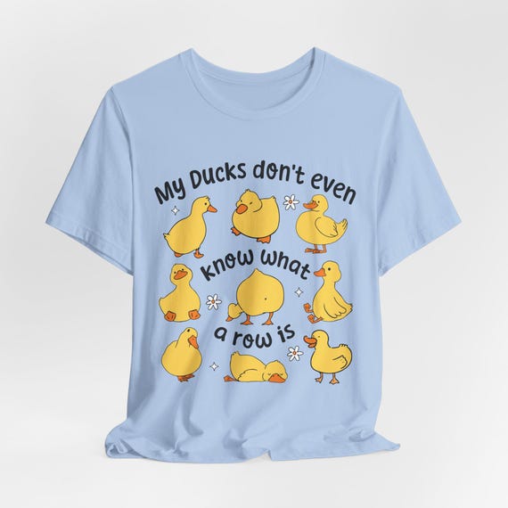 Cute Duck Themed Unisex Tee, Funny Animal Shirt, Gift for Duck Lovers, Casual Wear, Quirky Humor T-Shirt