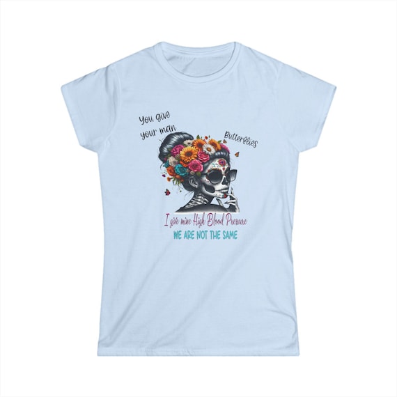 Women's Day of the Dead Tee, Floral Skull Shirt, Casual Summer Top, Gift for Her, Boho Aesthetic T-shirt, Unique Graphic Tee