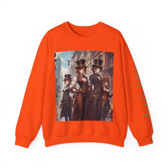 Steampunk Fashion Sweatshirt, Anime Sweatshirt, Bold Statement Sweatshirt, Powerful Women Sweatshirt, Historical Pullover Sweatshirt