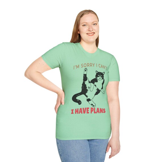 Cat Tee, Plans t-shirt, cat being busy shirt