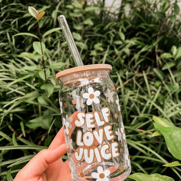 Self Love Juice 16oz Glass Cup