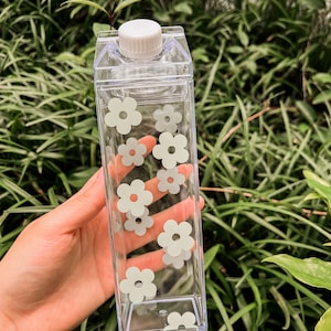 Daises Milk Carton | Milk Carton Water Bottle | Water Bottle 17oz