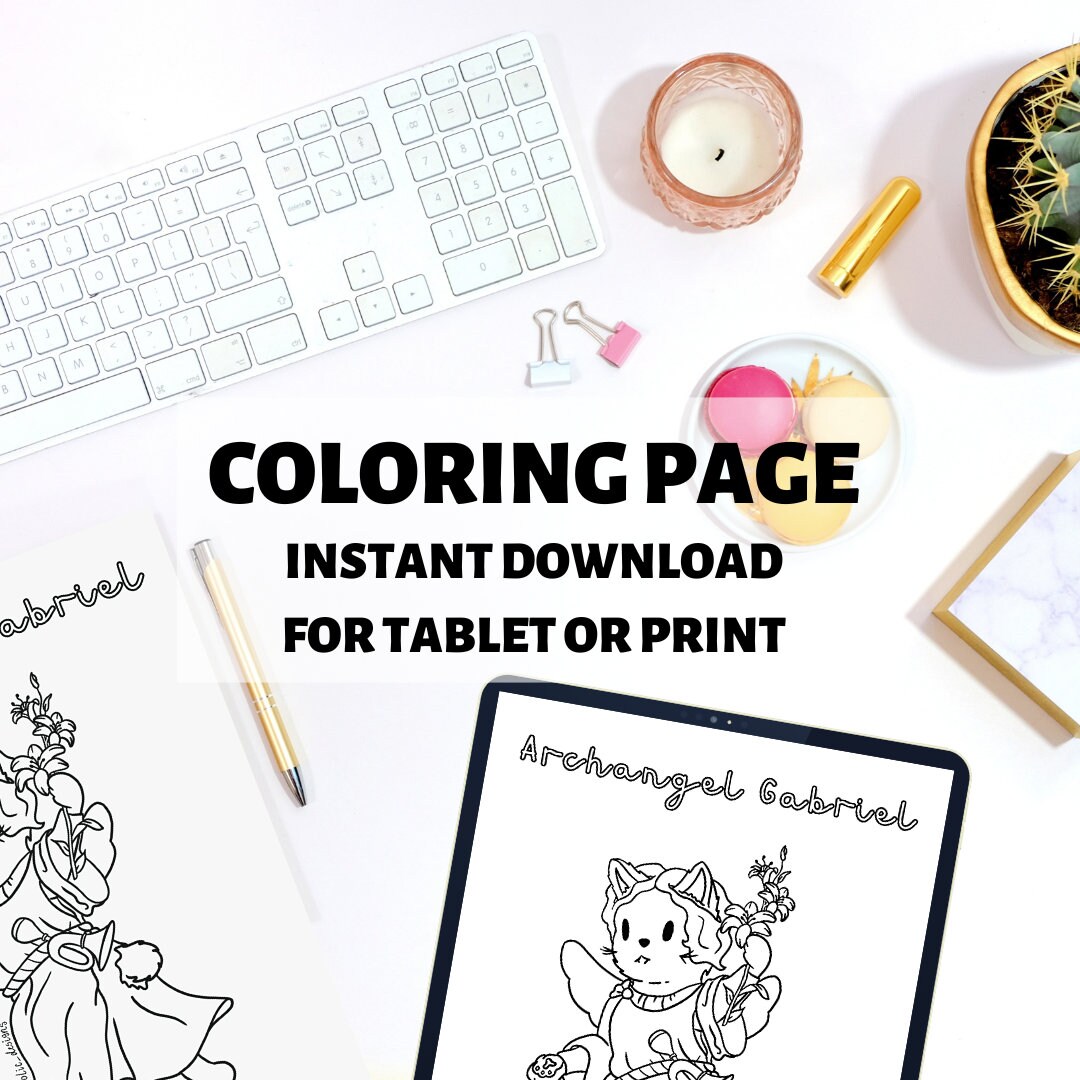 Archangel Gabriel Coloring Page - Il 1080xN.4799134451 C71b 