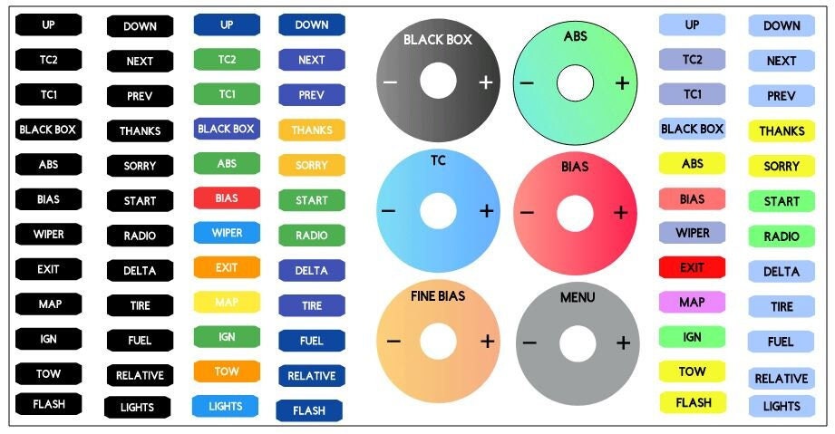 SIM Racing Decals / Sticker Sheet - Etsy