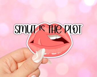 Naklejka „Smut Is The Plot”, Czytnik romansów, Naklejka na Kindle „Smutty”, Pikantna książka, Prezent dla miłośnika książek, Czytnik romansów, Wodoodporna naklejka winylowa