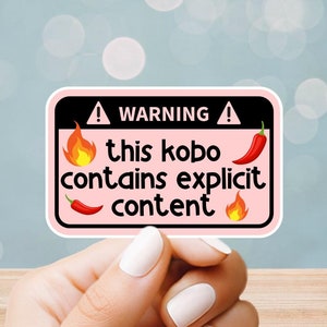 Explicit Content Warning Vinyl Sticker for KOBO, Kindle, e-Readers