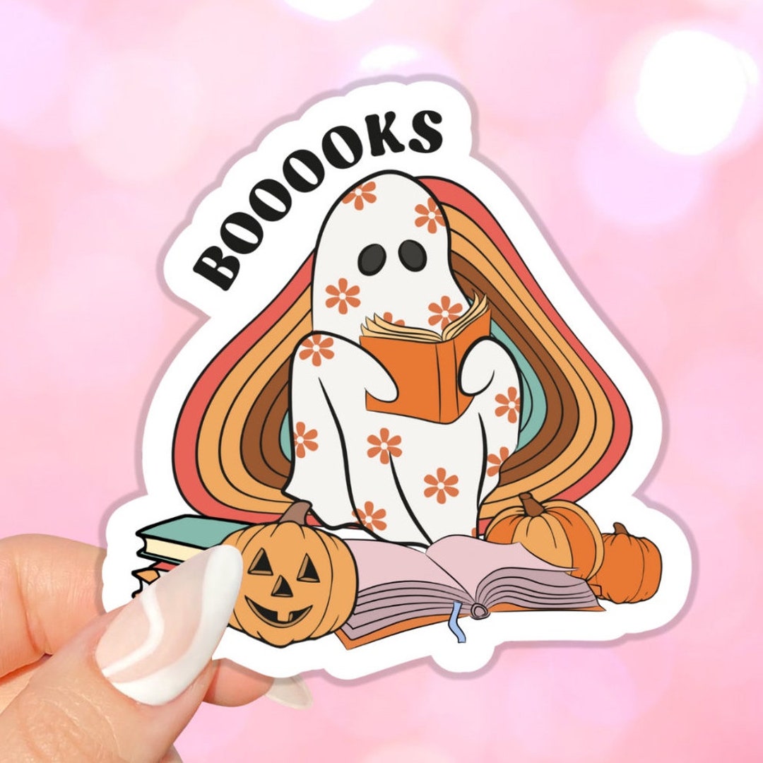 Ghost Reading Vinyl Sticker, Bookish Era, Book Lover Gift, Bookish ...
