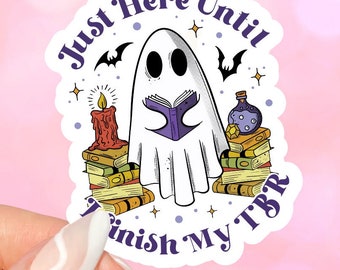 Ghost TBR Sticker for kindles, e-readers, bookish gifts, book lovers, smutty, laptops, booktok, waterbottles, planners, reading, Trendy